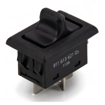 Porsche 911 1973-1989 Fönsterhissknapp Svart 5-Pin Flat Plugg OE-Cult